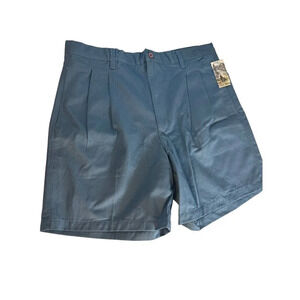 Open Trails Mens Pleated Front Shorts Blue Size 38 NWT